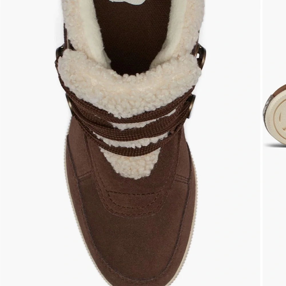 Women's SOREL Out N About Faux Shearling Bootie Tobacco/Natural Size 8